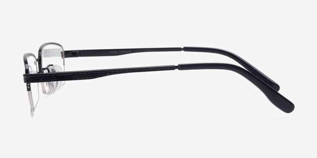 Bojan Black TitaniumEyeglass Frames from EyeBuyDirect, Side View