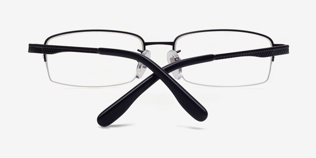Bojan Black TitaniumEyeglass Frames from EyeBuyDirect, Closed View
