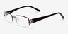 M6004 Brown MetalEyeglass Frames from EyeBuyDirect, Angle View