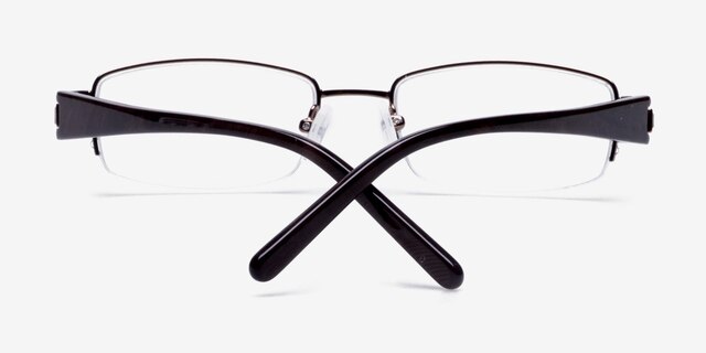 M6004 Brown MetalEyeglass Frames from EyeBuyDirect, Closed View