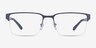 Armani Exchange AX1075 Matte Blue MétalMontures de lunettes de vue d'EyeBuyDirect, Vue de Face