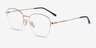 Vogue Eyewear VO4357D Pale Gold MétalMontures de lunettes de vue d'EyeBuyDirect, Vue d'Angle
