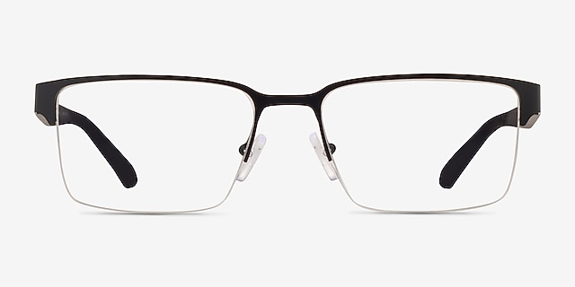Armani Exchange AX1075 Matte Black MetalEyeglass Frames from EyeBuyDirect, Front View