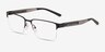 Armani Exchange AX1075 Matte Black MétalMontures de lunettes de vue d'EyeBuyDirect, Vue d'Angle