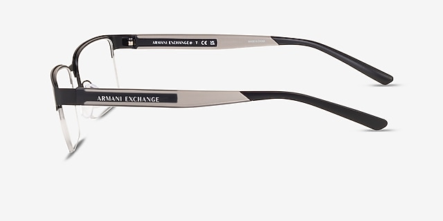 Armani Exchange AX1075 Matte Black MetalEyeglass Frames from EyeBuyDirect, Side View