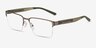 Armani Exchange AX1075 Matte Gunmetal MétalMontures de lunettes de vue d'EyeBuyDirect, Vue d'Angle