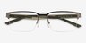 Armani Exchange AX1075 Matte Gunmetal MétalMontures de lunettes de vue d'EyeBuyDirect, Vue Rapprochée