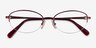 Coach HC5207TD Satin Burgundy TitaniumMontures de lunettes de vue d'EyeBuyDirect, Vue Rapprochée