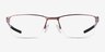 Oakley Socket 5.5 Satin Mahogany MétalMontures de lunettes de vue d'EyeBuyDirect, Vue de Face
