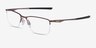 Oakley Socket 5.5 Satin Mahogany MétalMontures de lunettes de vue d'EyeBuyDirect, Vue d'Angle
