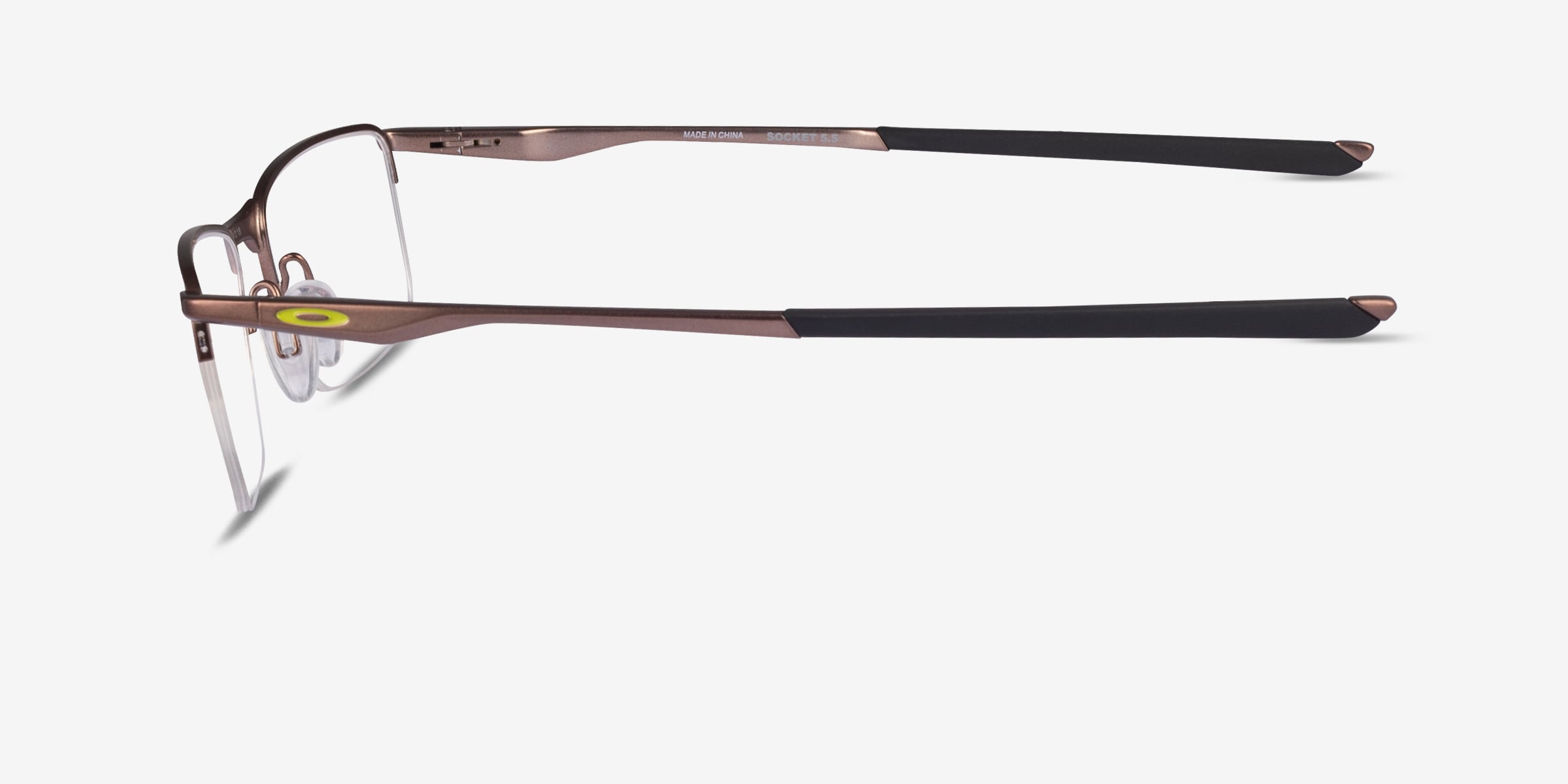 Oakley Socket 5.5 - Rectangle Satin Mahogany Frame Glasses For Men