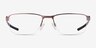 Oakley Socket 5.5 Satin Mahogany MétalMontures de lunettes de vue d'EyeBuyDirect, Vue de Face