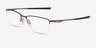 Oakley Socket 5.5 Satin Mahogany MétalMontures de lunettes de vue d'EyeBuyDirect, Vue d'Angle