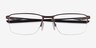Oakley Socket 5.5 Satin Mahogany MétalMontures de lunettes de vue d'EyeBuyDirect, Vue Rapprochée