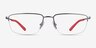 ARNETTE MIEZ Matte Gunmetal MetalEyeglass Frames from EyeBuyDirect, Front View