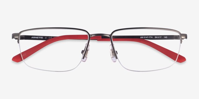 ARNETTE MIEZ Matte Gunmetal MetalEyeglass Frames from EyeBuyDirect, Closed View