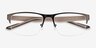 Armani Exchange AX1068 Matte Gunmetal MétalMontures de lunettes de vue d'EyeBuyDirect, Vue Rapprochée
