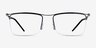 Ray-Ban RB7554 Black MetalEyeglass Frames d'EyeBuyDirect, Vue de Face