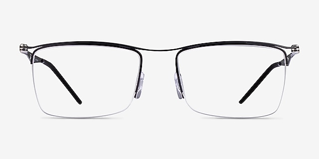 Ray-Ban RB7554 Black MetalEyeglass Frames from EyeBuyDirect, Front View