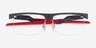Oakley Coupler Satin Light Steel PlasticEyeglass Frames from EyeBuyDirect, Closed View