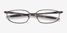 Oakley Blender 6B Pewter MetalEyeglass Frames from EyeBuyDirect, Closed View