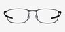 Oakley Barrelhouse Matte Black MetalEyeglass Frames from EyeBuyDirect, Front View