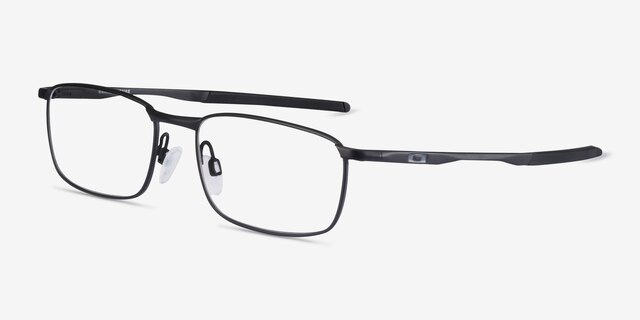 Oakley Barrelhouse Matte Black MetalEyeglass Frames from EyeBuyDirect, Angle View