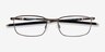 Oakley Barrelhouse Pewter MetalEyeglass Frames from EyeBuyDirect, Closed View