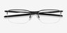 Oakley Barrelhouse 0.5 Matte Black MetalEyeglass Frames from EyeBuyDirect, Closed View