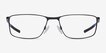 Oakley Socket 5.0 Satin Black Blue MetalEyeglass Frames from EyeBuyDirect, Front View