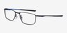 Oakley Socket 5.0 Satin Black & Blue MetalEyeglass Frames from EyeBuyDirect, Angle View