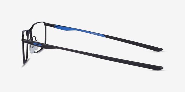 Oakley Socket 5.0 Satin Black & Blue MetalEyeglass Frames from EyeBuyDirect, Side View