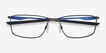 Oakley Socket 5.0 Satin Black Blue MetalEyeglass Frames from EyeBuyDirect, Closed View
