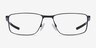 Oakley Socket 5.0 Satin Black & Gray MetalEyeglass Frames from EyeBuyDirect, Front View