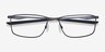 Oakley Socket 5.0 Satin Black & Gray MetalEyeglass Frames from EyeBuyDirect, Closed View
