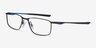 Oakley Socket 5.0 Satin Black & Blue MetalEyeglass Frames from EyeBuyDirect, Angle View