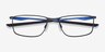 Oakley Socket 5.0 Satin Black & Blue MetalEyeglass Frames from EyeBuyDirect, Closed View
