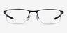 Oakley Socket 5.5 Satin Black & Blue MetalEyeglass Frames from EyeBuyDirect, Front View