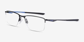 Oakley Socket 5.5 Satin Black & Blue Métal Montures de lunettes de vue d'EyeBuyDirect, Vue d'Angle