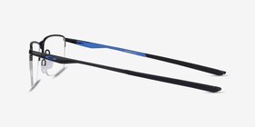 Oakley Socket 5.5 Satin Black & Blue Métal Montures de lunettes de vue d'EyeBuyDirect, Vue de Côté
