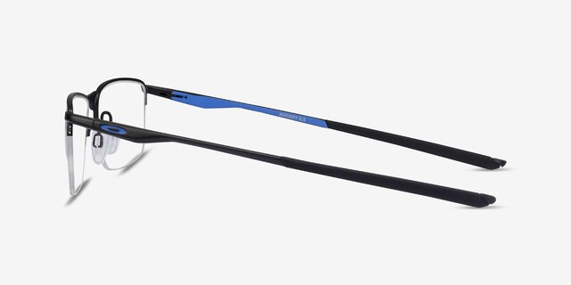 Oakley Socket 5.5 Satin Black & Blue MetalEyeglass Frames from EyeBuyDirect, Side View