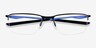 Oakley Socket 5.5 Satin Black & Blue MetalEyeglass Frames from EyeBuyDirect, Closed View