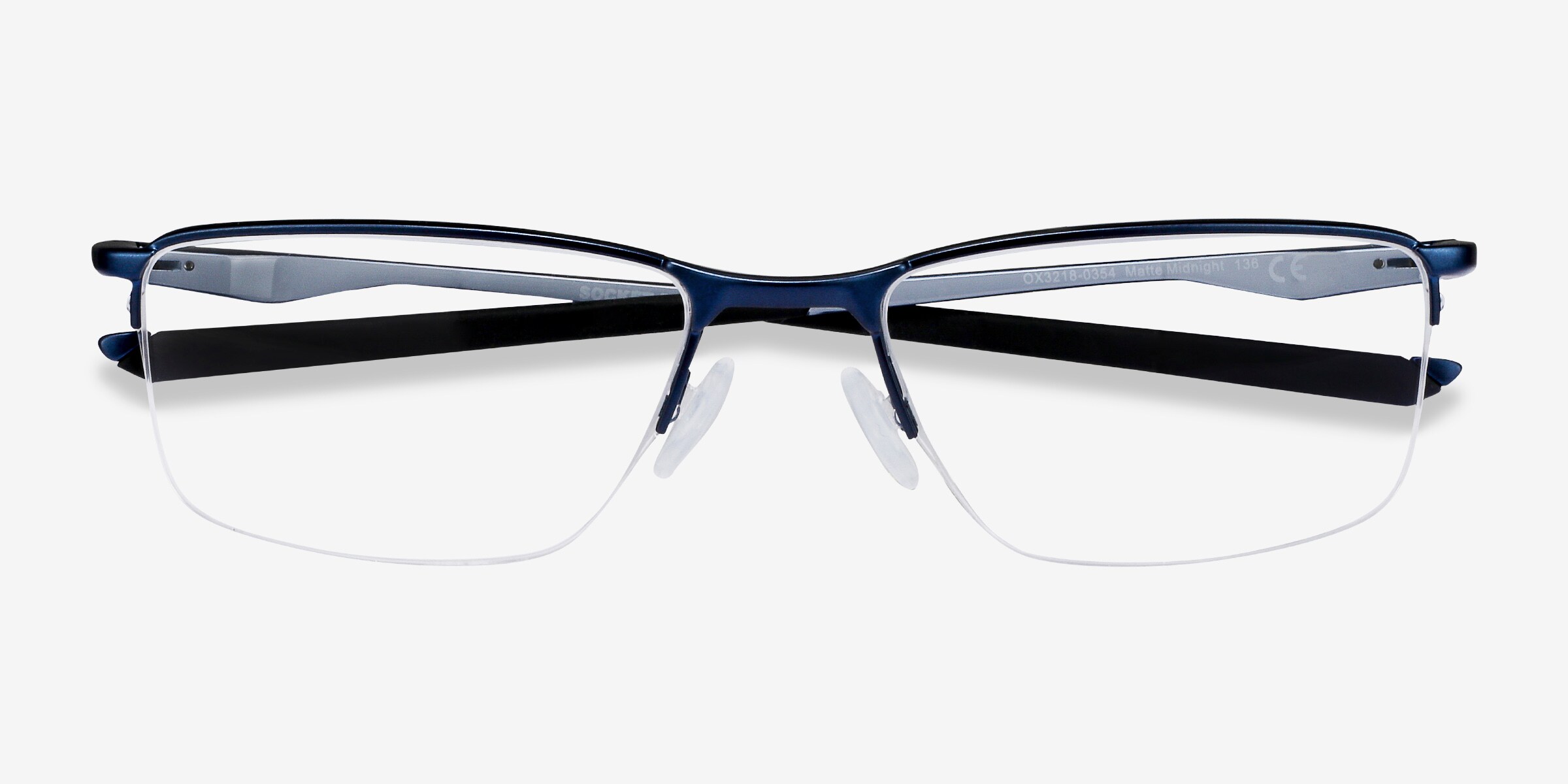 Oakley Socket 5.5 - Rectangle Matte Midnight Frame Glasses For Men