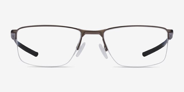 Oakley Socket 5.5 Satin Pewter MetalEyeglass Frames from EyeBuyDirect, Front View