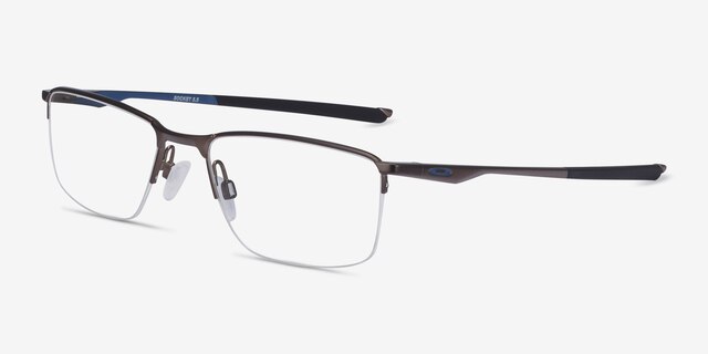 Oakley Socket 5.5 Satin Pewter MetalEyeglass Frames from EyeBuyDirect, Angle View