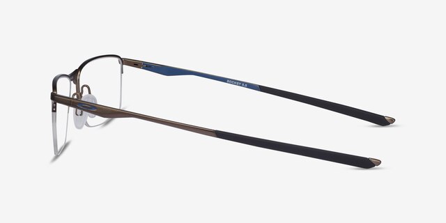 Oakley Socket 5.5 Satin Pewter MetalEyeglass Frames from EyeBuyDirect, Side View