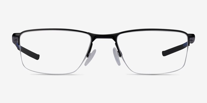 Oakley Socket 5.5 Satin Black & Blue Metal Eyeglass Frames from EyeBuyDirect