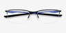 Oakley Socket 5.5 Satin Black & Blue MetalEyeglass Frames from EyeBuyDirect, Closed View