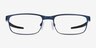 Oakley Steel Plate Powder Midnight MetalEyeglass Frames from EyeBuyDirect, Front View
