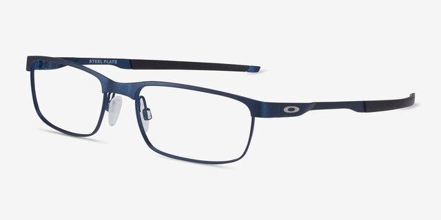Oakley Steel Plate Powder Midnight MetalEyeglass Frames from EyeBuyDirect, Angle View